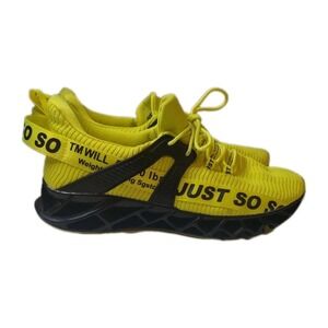 Just So So Mens Neon Yellow‎ Blade Running Sneakers Size 45 Athletic Shoes